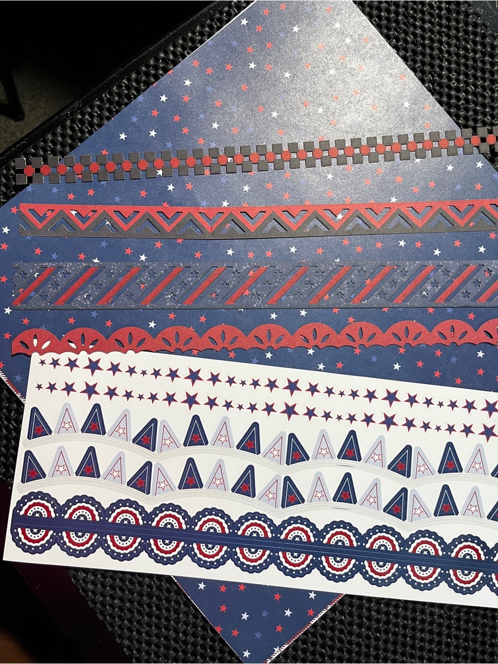 12 x 12 double sided patriotic scrapbook paper
